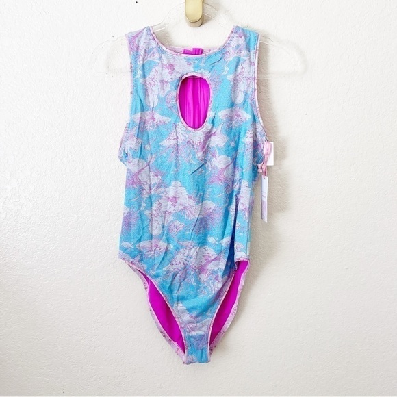 NEW loveshackfancy x Hurley eyelet paisley one piece swimsuit size M - Picture 5 of 12